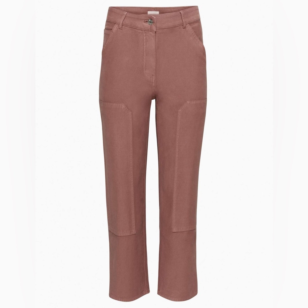Aritzia Wilfred Free Brennan High Waisted Utility Pants Rose Mocha Womenβs Sz 8 - Picture 2 of 15